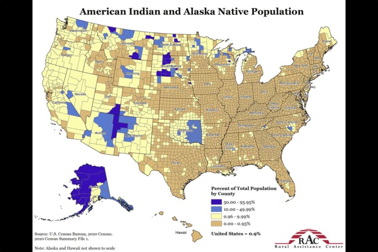 Featured image showing a map of the American Indian and Alaska Native Population